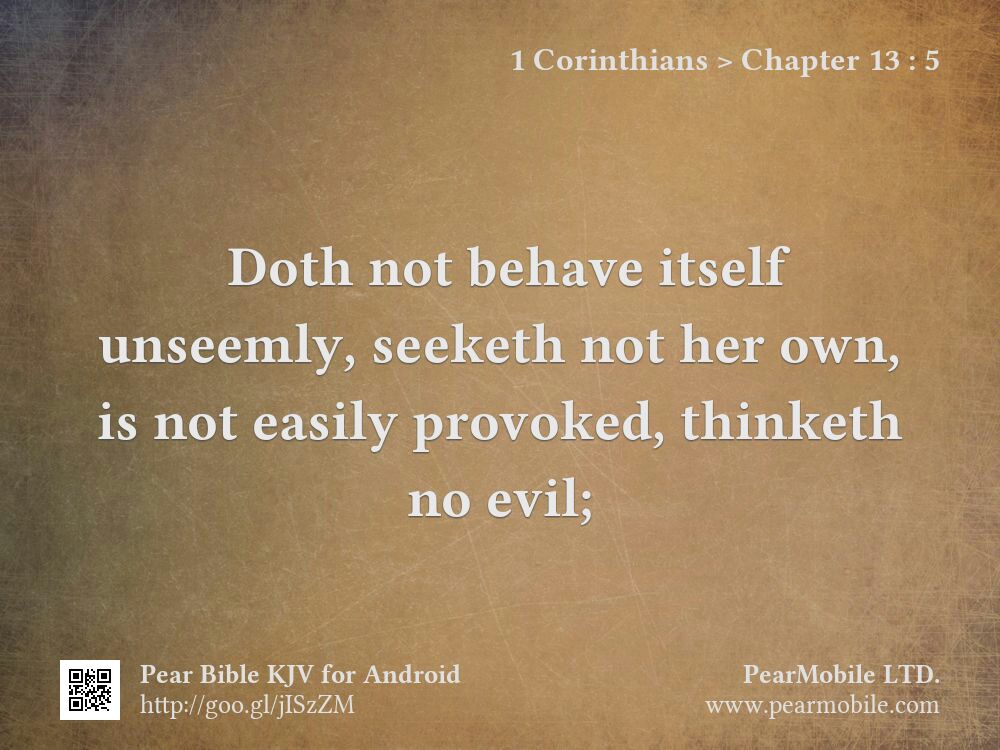 1 Corinthians, Chapter 13:5